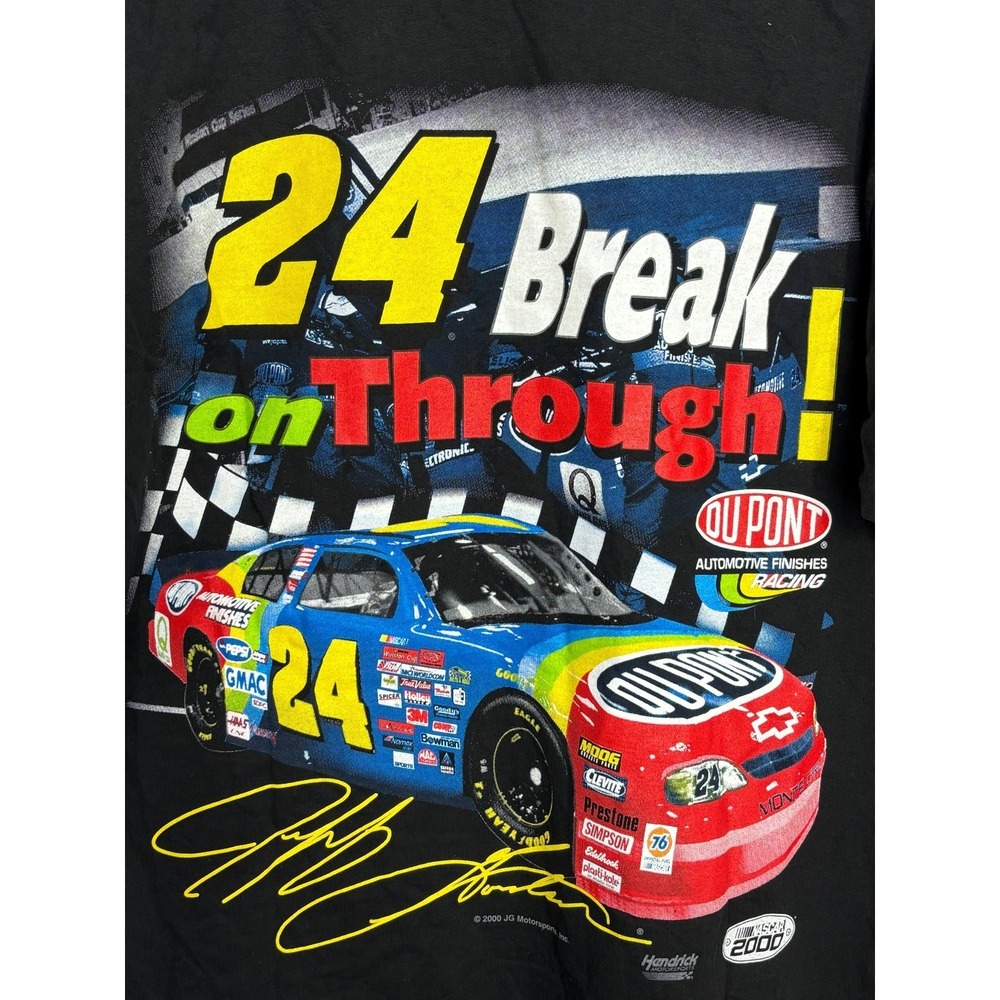 Jeff Gordon 24 Nascar Break On Through Mens T-Shirt Black Large Competitors View